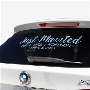 Just Married Personalized Window Decal - 16016