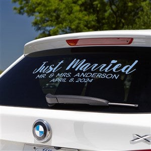 Just Married Personalized Window Decal - 16016