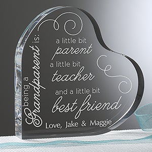 To Be A Grandparent Personalized Heart Keepsake - 16027