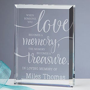 Memory Becomes A Treasure Engraved Keepsake - 16029