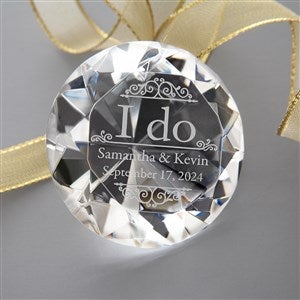 I Do Engraved Engagement Diamond Keepsake - 16043