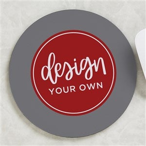 Design Your Own Personalized Round Mouse Pad - Grey - 16068-G