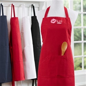 Kiss The Cook Embroidered Cherry Apron - 16152-R