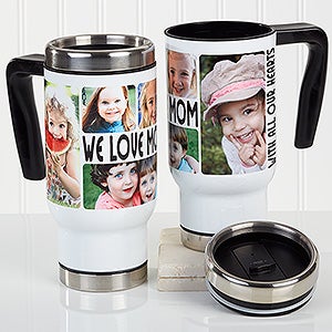 5 Photos Loving Message Personalized 14 oz. Commuter Travel Mug - 16206