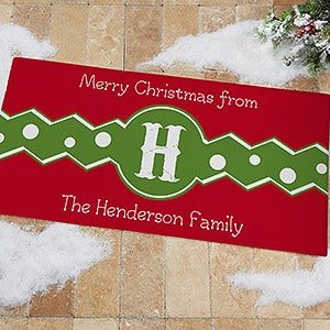 Personalized Christmas Oversized Doormat - Jolly Jester - 16207-O