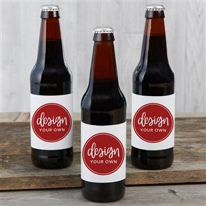 Design Your Own White Beer Bottle Labels - Set Of 6 - 16230-W