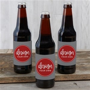 Design Your Own Grey Beer Bottle Labels - Set Of 6 - 16230-GY