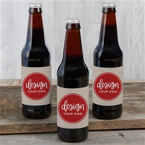 Design Your Own Personalized Set of 6 Beer Bottle Labels- Tan - 16230-T