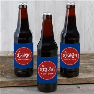 Design Your Own Personalized Beer Bottle Labels - Set Of 6 - Blue - 16230-BL