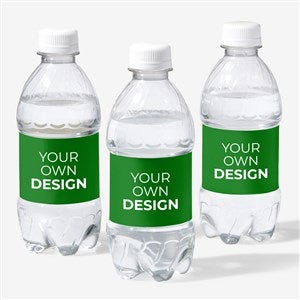 Design Your Own Personalized Water Bottle Labels - Set of 24 - Green - 16231-G