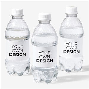 Design Your Own Personalized Water Bottle Labels - Set of 24 - White - 16231-W