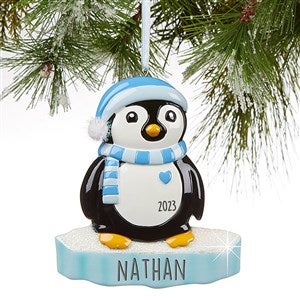 North Pole Penguin Boy<sup>©</sup> Personalized Ornament - 16255