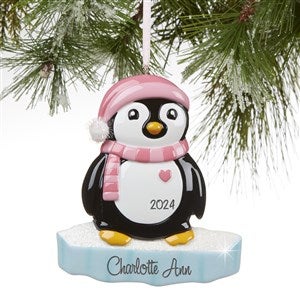 North Pole Penguin Girl<sup>©</sup> Personalized Ornament - 16266