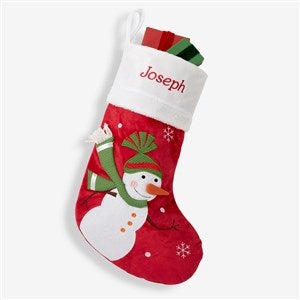Santa Claus Lane Personalized Stocking-Snowman - 16275-SM