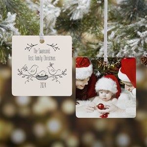 Our First Family Christmas Personalized Ornament - 2 Sided Metal - 16295-2M