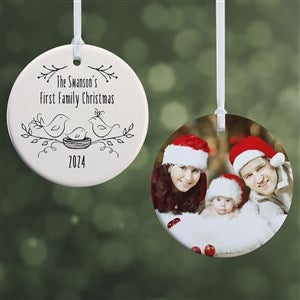 Personalized Christmas Famliy Ornament - Our First Family Christmas - 2-Sided - 16295-2