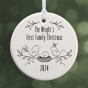 Personalized Christmas Famliy Ornament - Our First Family Christmas - 1-Sided - 16295-1