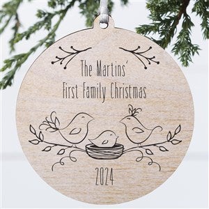 Our First Family Christmas Personalized Wood Ornament - 16295-1W