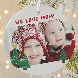 Personalized Christmas Trees Photo Ornament - 16298-1L