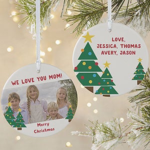Christmas Trees Personalized Photo Ornament - 16298-2L