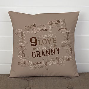 Personalized 14" Decorative Pillow - Reasons Why  - 16303-S