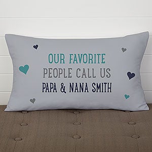 Personalized Lumbar Pillows For Grandparents - 16303-LB