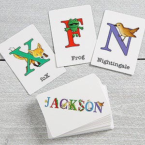 Alphabet Animals Personalized Flash Cards - 16309