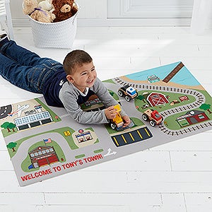 Transportation Village Personalized Play Mat - 16312