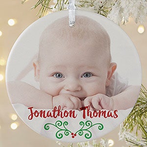 Babys 1st Christmas Calendar Photo Ornament- 3.75 Matte - 1 Sided - 16322-1L
