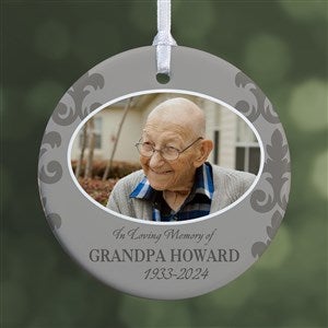 Personalized Photo Memorial Ornament For Him - In Loving Memory - 1-Sided - 16333-1