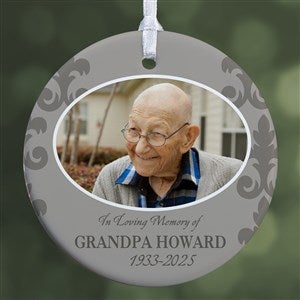 Personalized Photo Memorial Ornament For Him - In Loving Memory - 1-Sided - 16333-1
