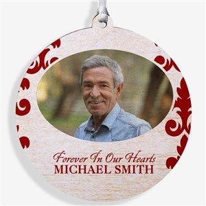 In Loving Memory Photo Memorial Ornament For Him - 1 Sided Wood - 16333-1W