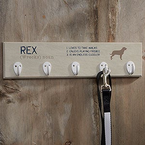Definition of My Dog Personalized Leash Hanger - 16405