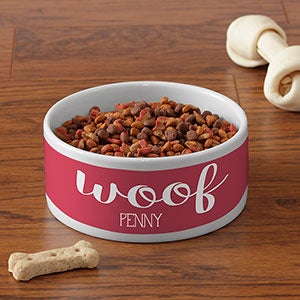 Personalized Pet Bowl - Woof & Meow - Small - 16420-6
