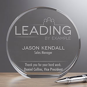 Inspirational Employee Personalized 4" Premium Crystal Award - 16440