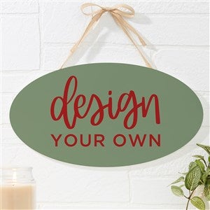 Design Your Own Personalized Oval Wood Sign- Sage Green - 16442-SG