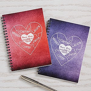We Love You To Pieces Personalized Mini Notebooks-Set of 2 - 16471