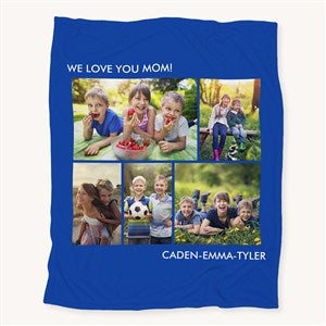 Personalized Photo Fleece Blankets - Picture Perfect - 5 Photos - 16486-5