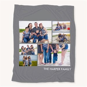 Picture Perfect Personalized Fleece Photo Blankets - 6 Photos - 16486-6