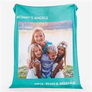 Picture Perfect Personalized 50x60 Plush Fleece Photo Blanket- 1 Photo - 16486-1