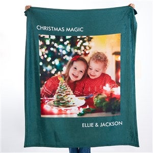 Picture Perfect Personalized 50x60 Plush Fleece Photo Blanket- 1 Photo - 16486-1