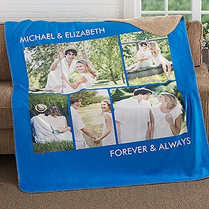 Personalized 5 Photo Premium Sherpa Blanket - Picture Perfect - 16487-5