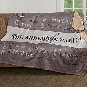 Our Loving Family Personalized 50x60 Sherpa Blanket - 16488-S