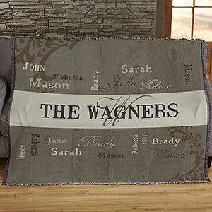 Our Loving Family Personalized 56x60 Woven Throw - 16488-A