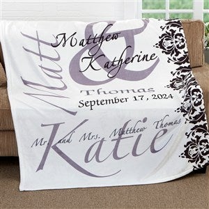 Wedding Couple Personalized 50x60 Fleece Blanket - 16490