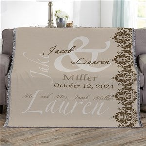 Wedding Couple Personalized 56x60 Woven Throw - 16490-A