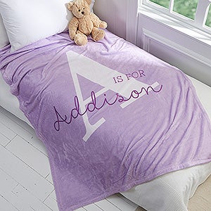 Alphabet Fun Personalized 50x60 Plush Fleece Blanket - 16492