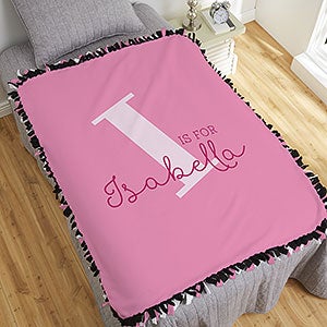 Alphabet Fun Personalized 50x60 Tie Blanket - 16492-T