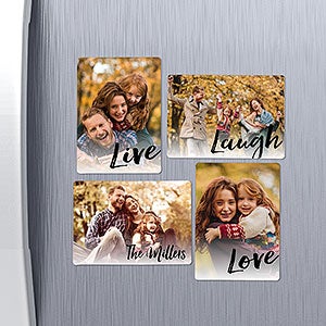 Live, Laugh Love Personalized Photo Magnet Set - 16504