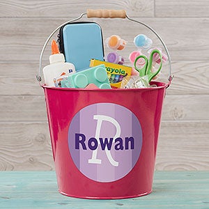 Just Me Personalized Pink Large Metal Bucket - 16511-PL